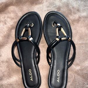 Aldo Black Strappy Sandals for Casual Wear